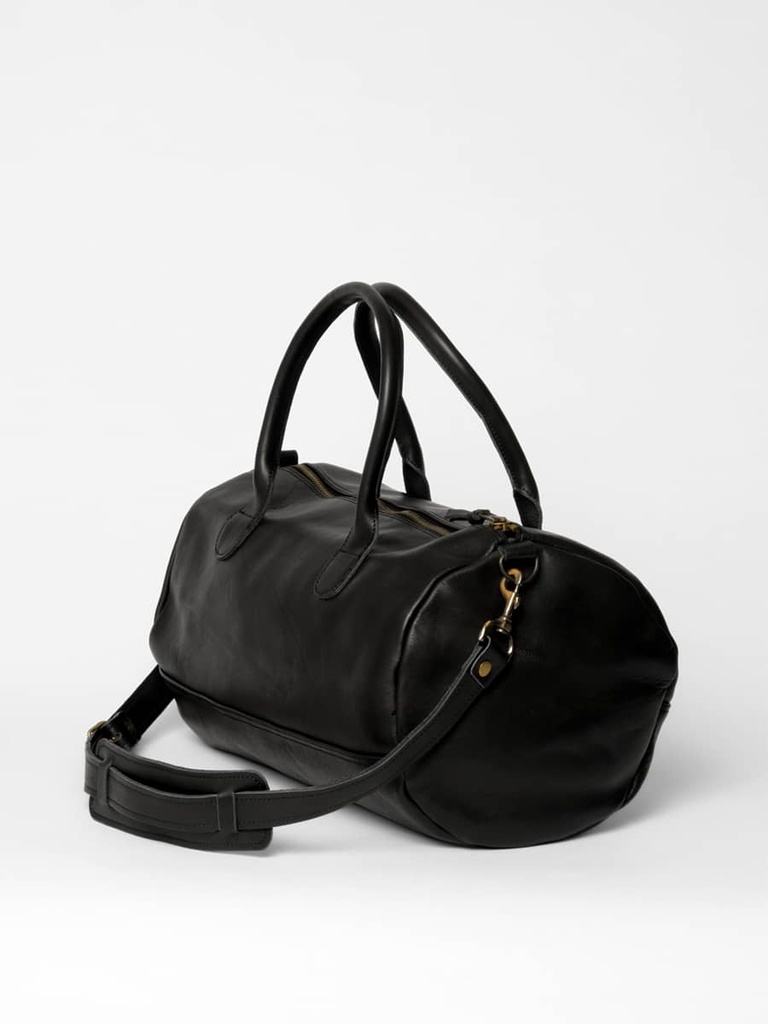 Sac de sport en cuir noir