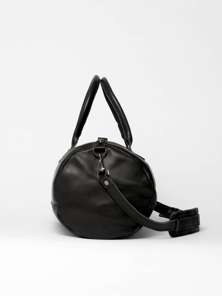 Sac de sport en cuir noir