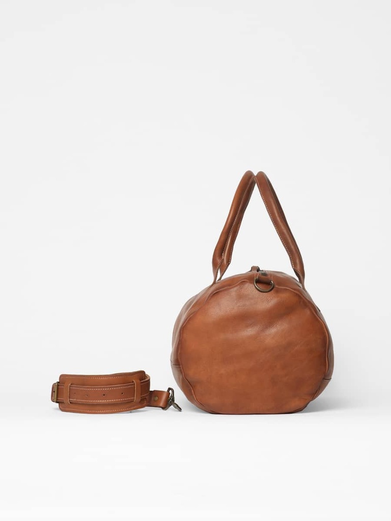 Sac de sport en cuir Cognac