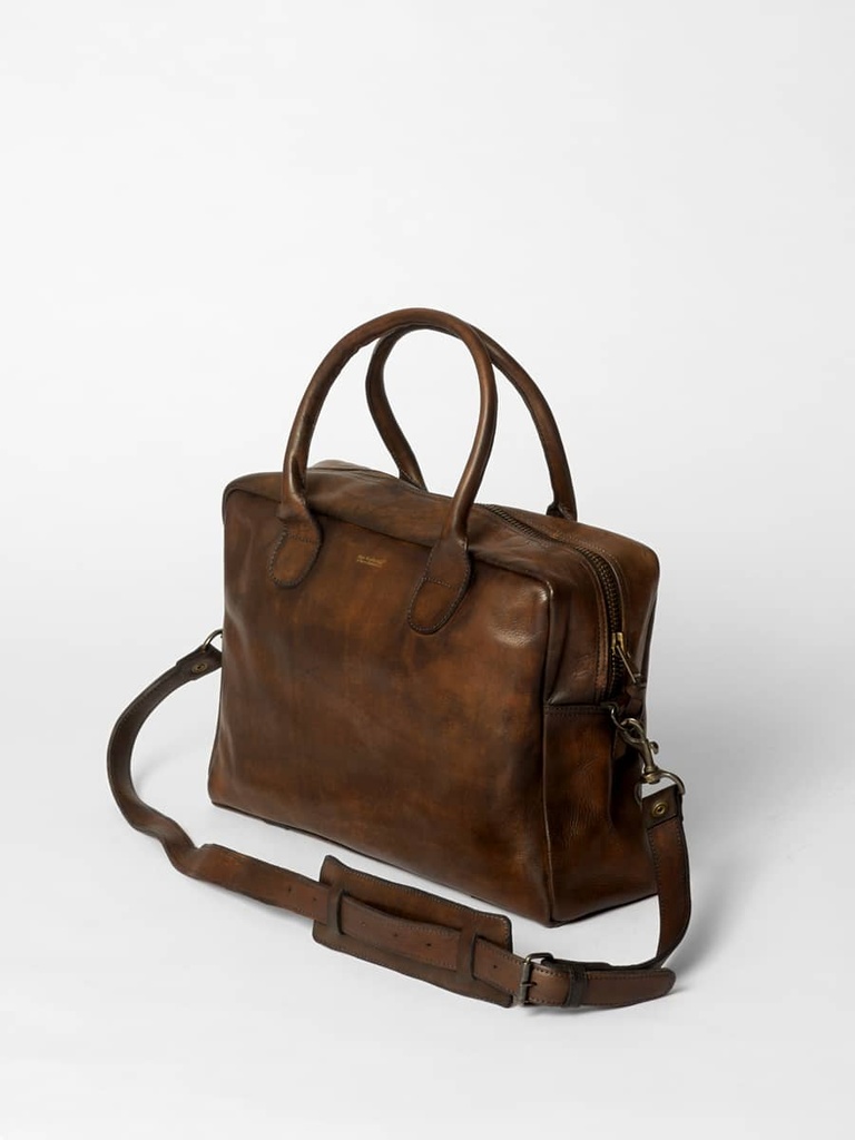 Sac Weekday en cuir marron