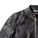 Veste en Cuir Noir &quot;Café Racer&quot;