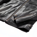 Veste en Cuir Noir &quot;Café Racer&quot;