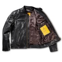 Veste en Cuir Noir &quot;Café Racer&quot;