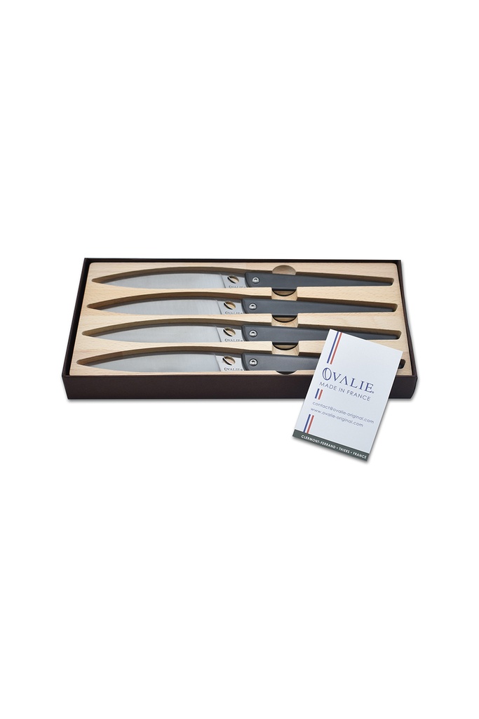 Coffret de 4 couteaux de table Ovalie Noir