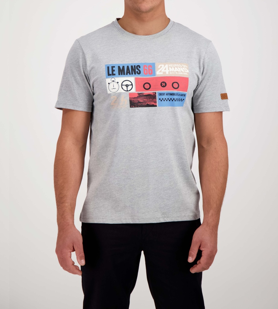 LE MANS 66 TEE  - Gris chiné