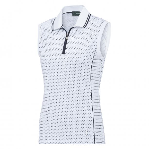 Polo à pois manche courte pour Femme