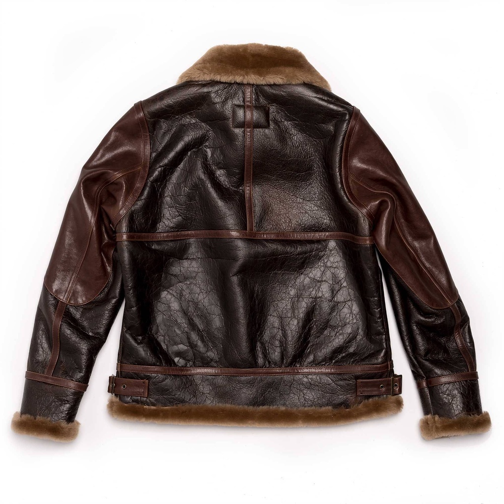 “Aviatore” B-3 Seal Brown Shearling Jacket