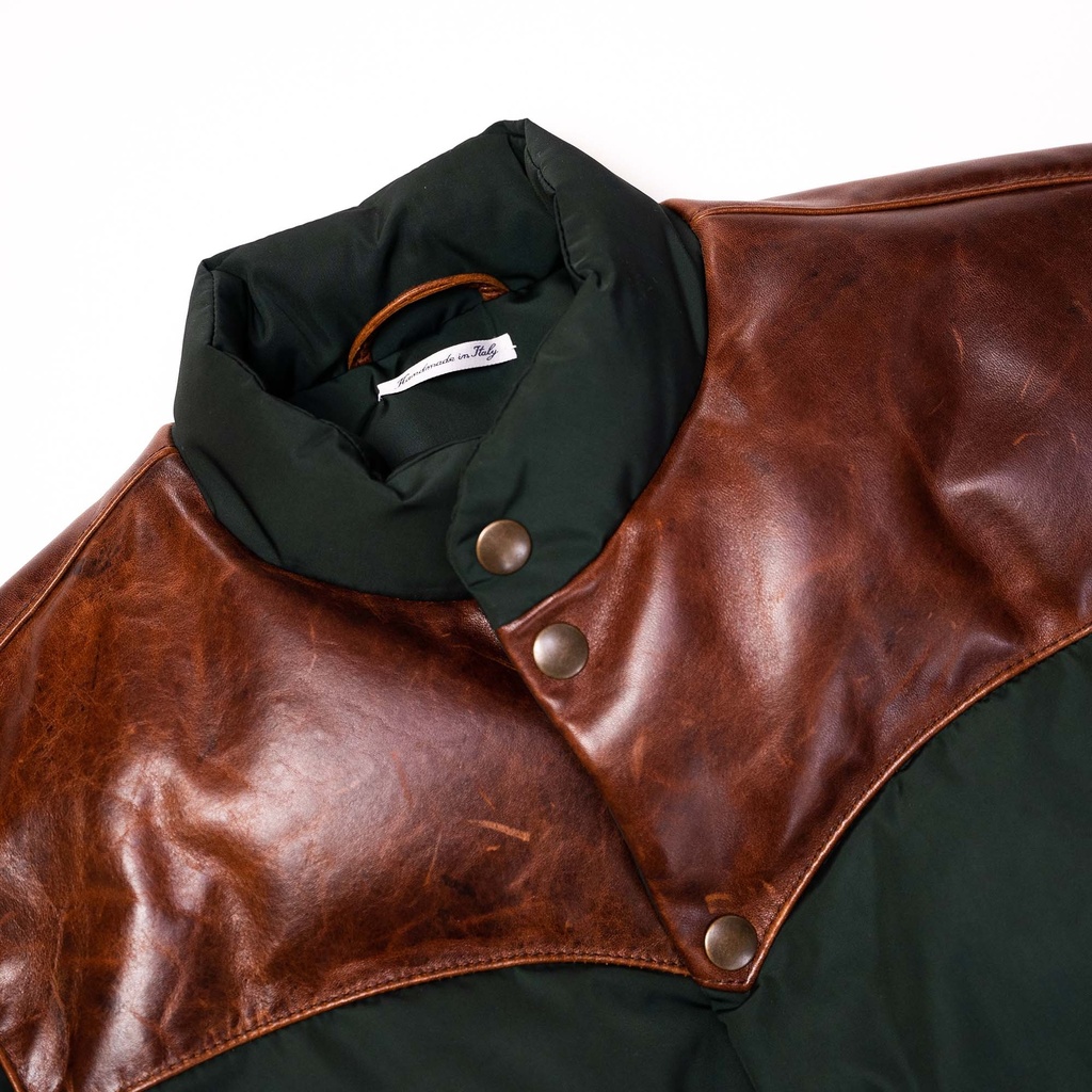 “Bivacco” Forest Green Western Down Jacket