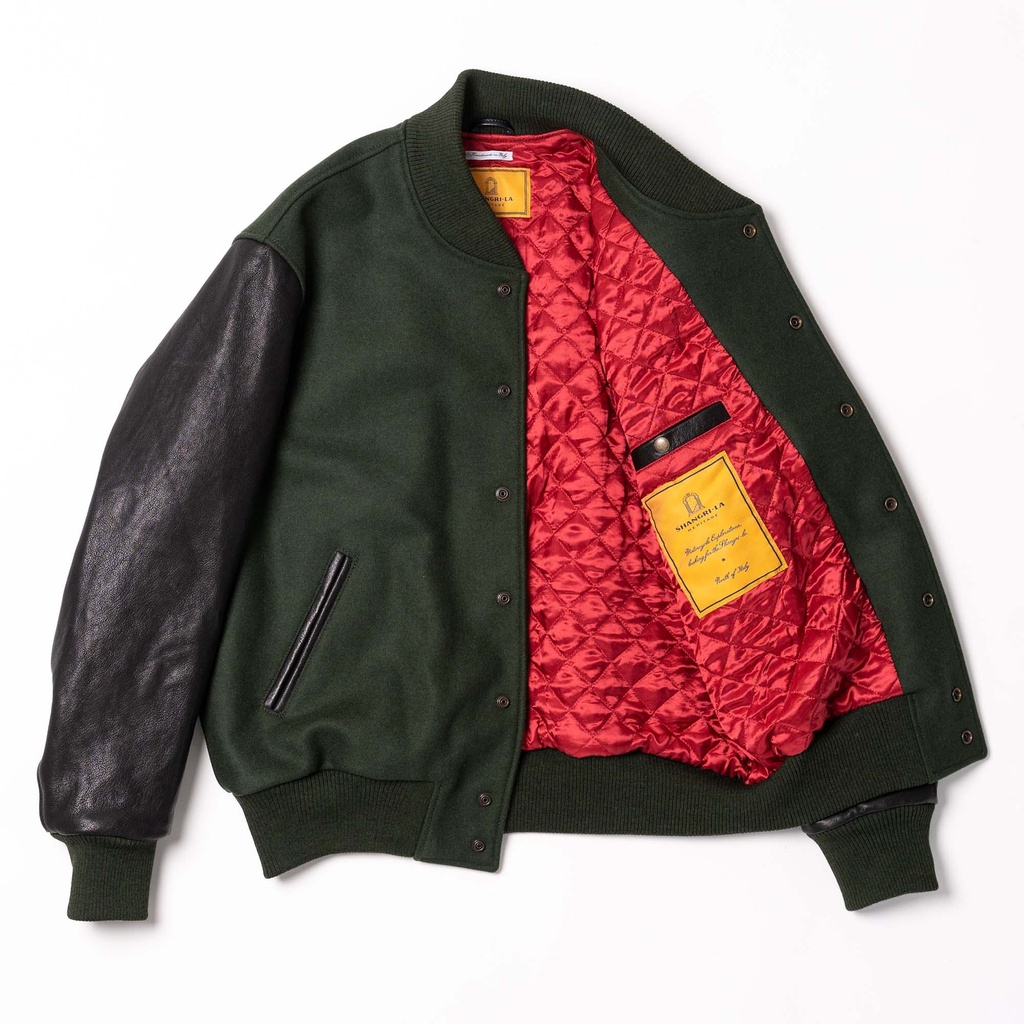 “Varsity” Forest Green Wool Jacket