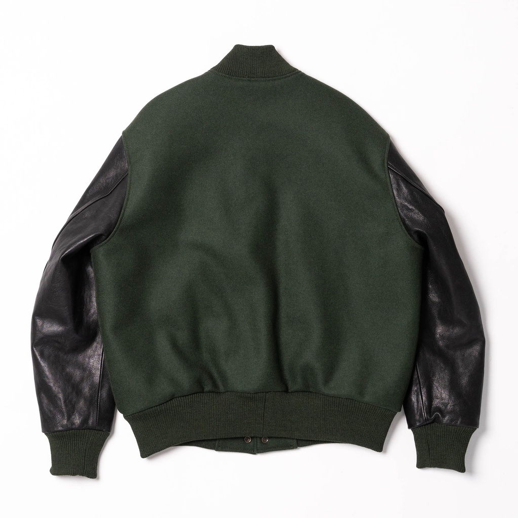 “Varsity” Forest Green Wool Jacket