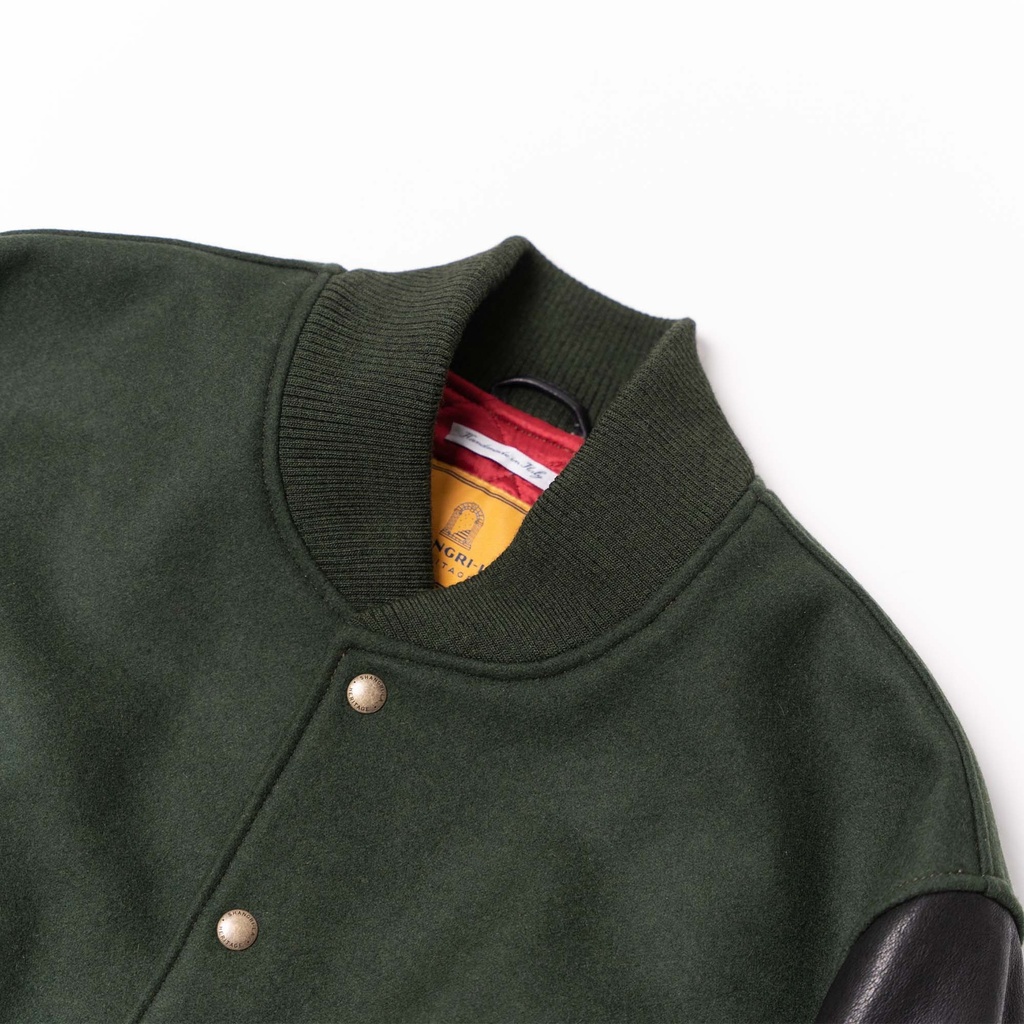 “Varsity” Forest Green Wool Jacket