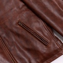 “Varenne” Whiskey Horsehide Leather Jacket