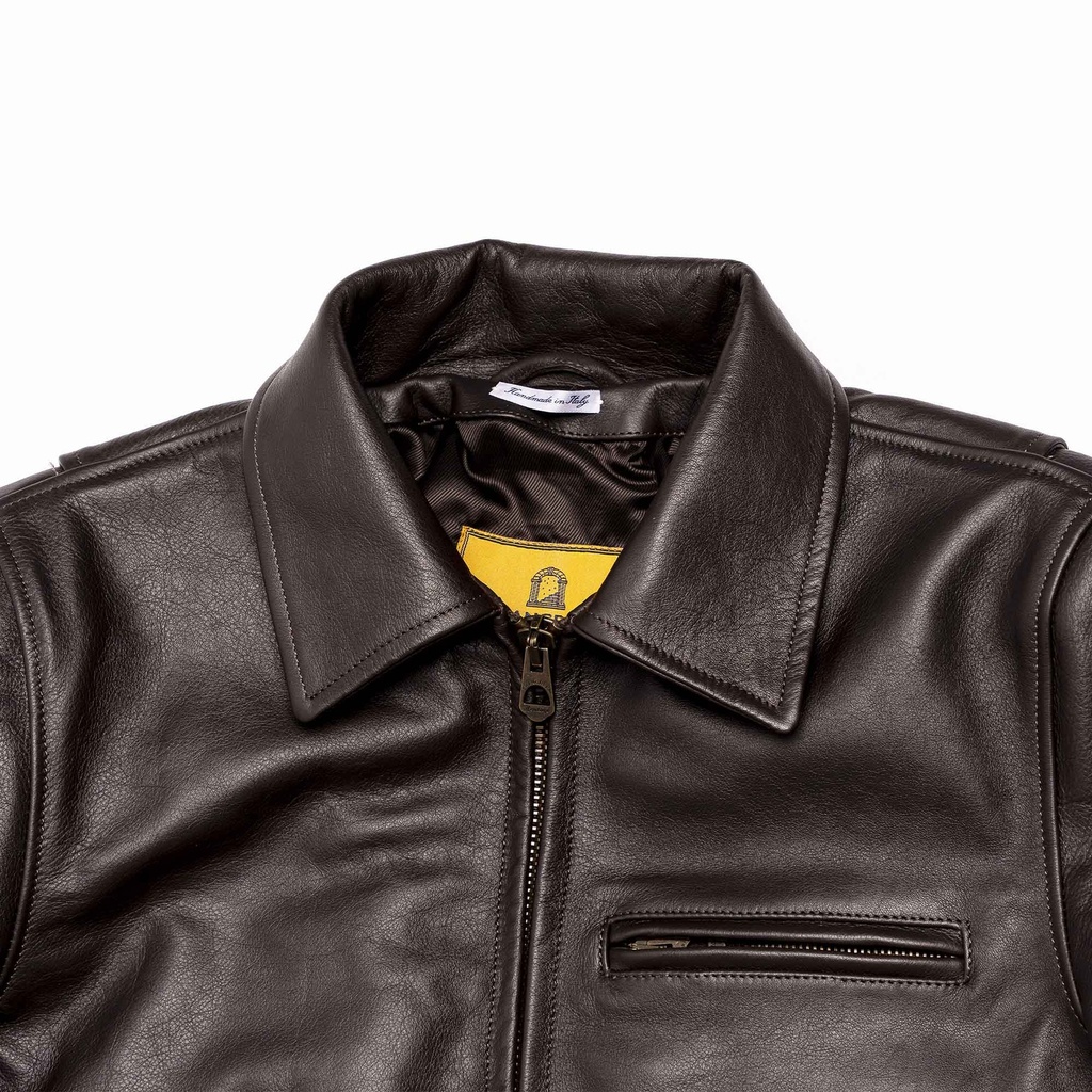 “Varenne” Brown Leather Jacket