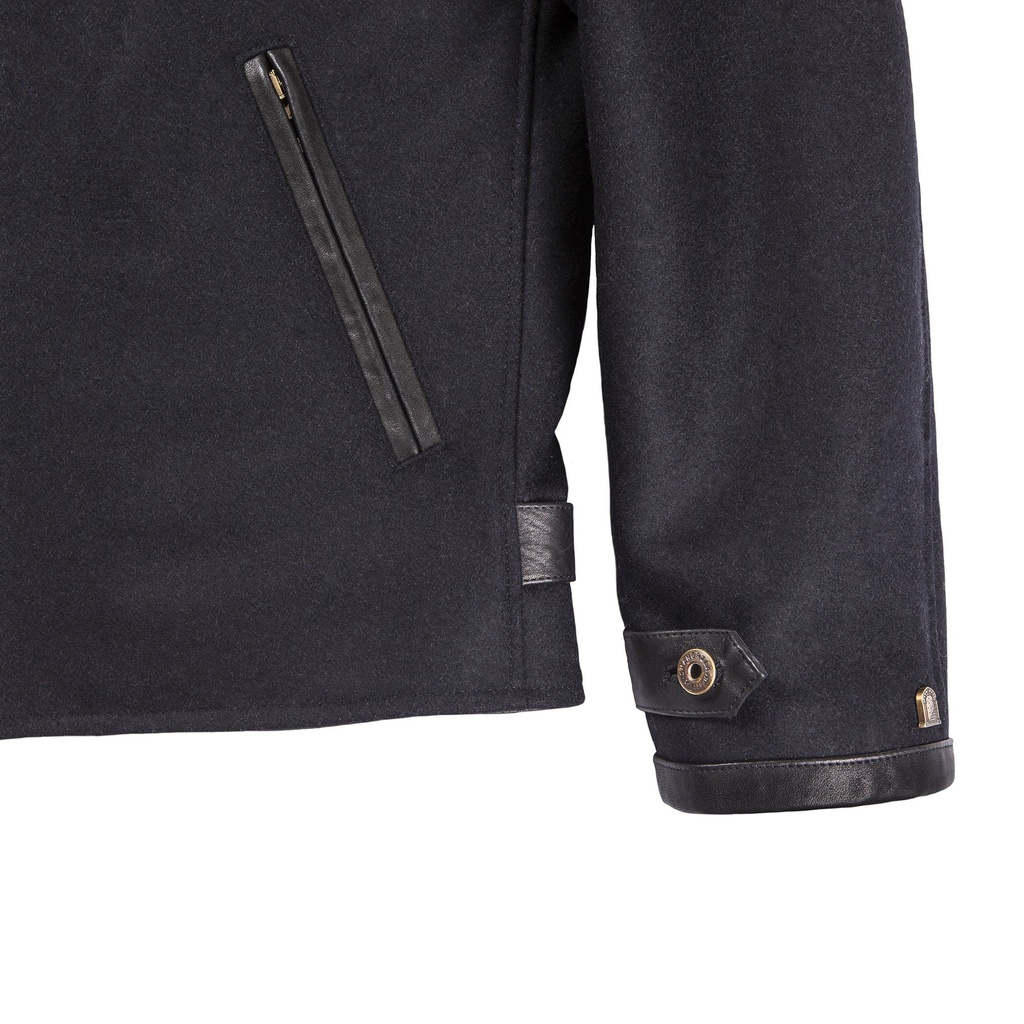 “Varenne” Navy Blue Wool Jacket