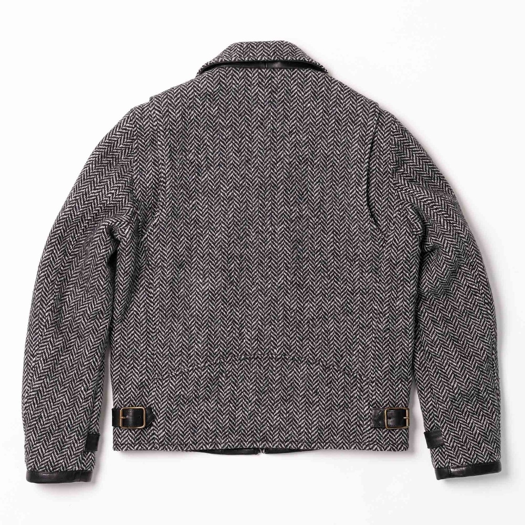 “Varenne” Grey Herringbone Wool Jacket