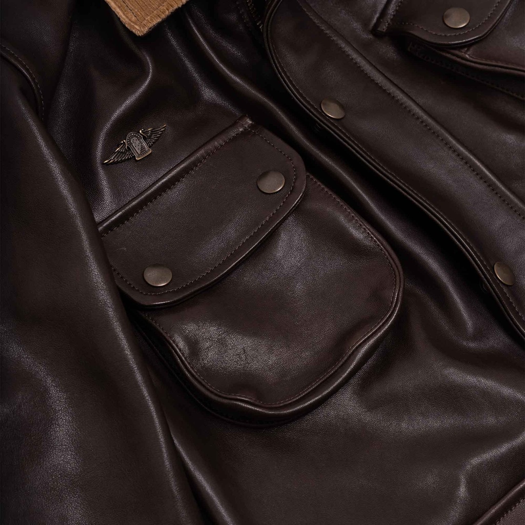 “Explorator” Testa di Moro Leather Jacket