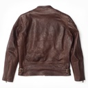 “Café Racer” Brown Leather Jacket