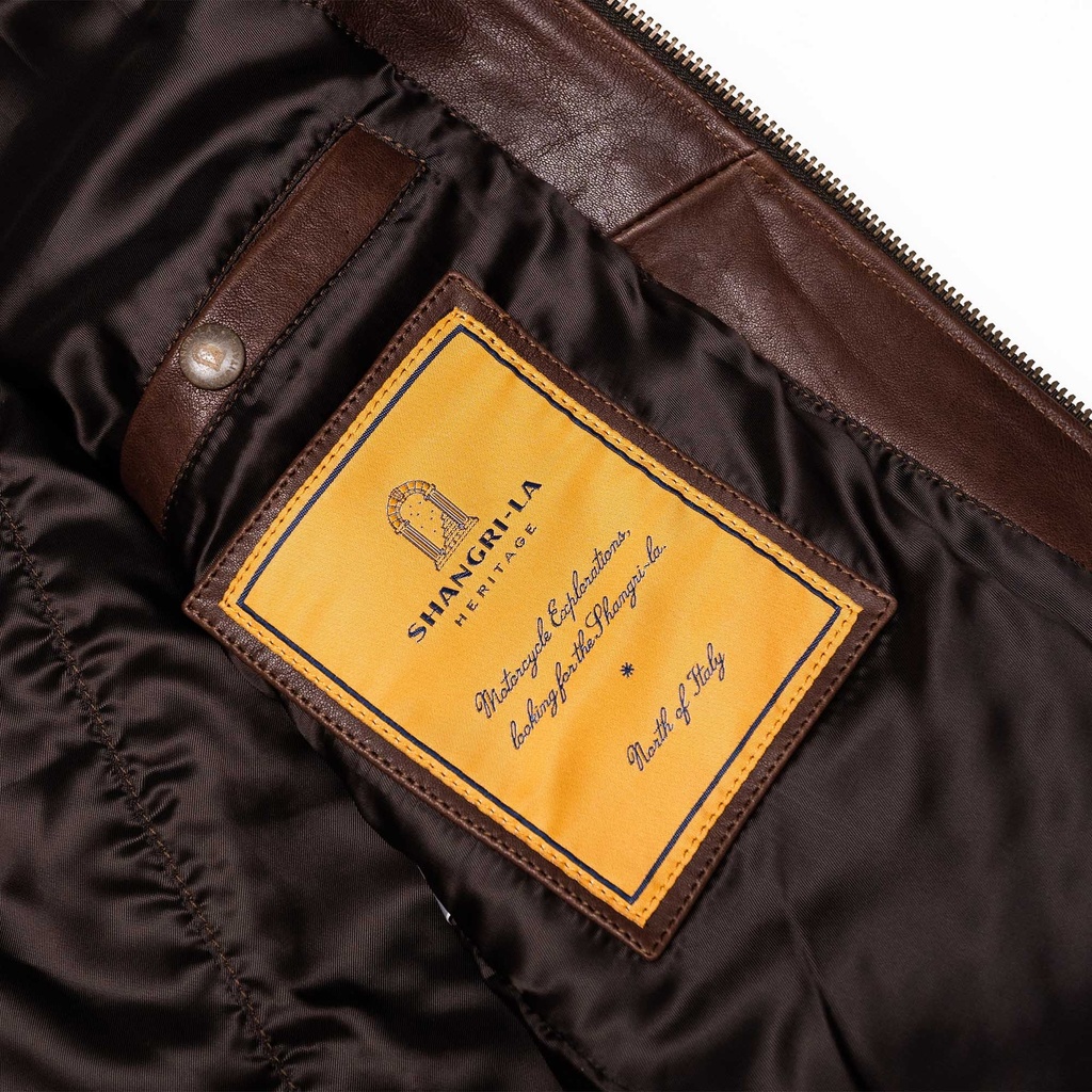 “Café Racer” Brown Leather Jacket