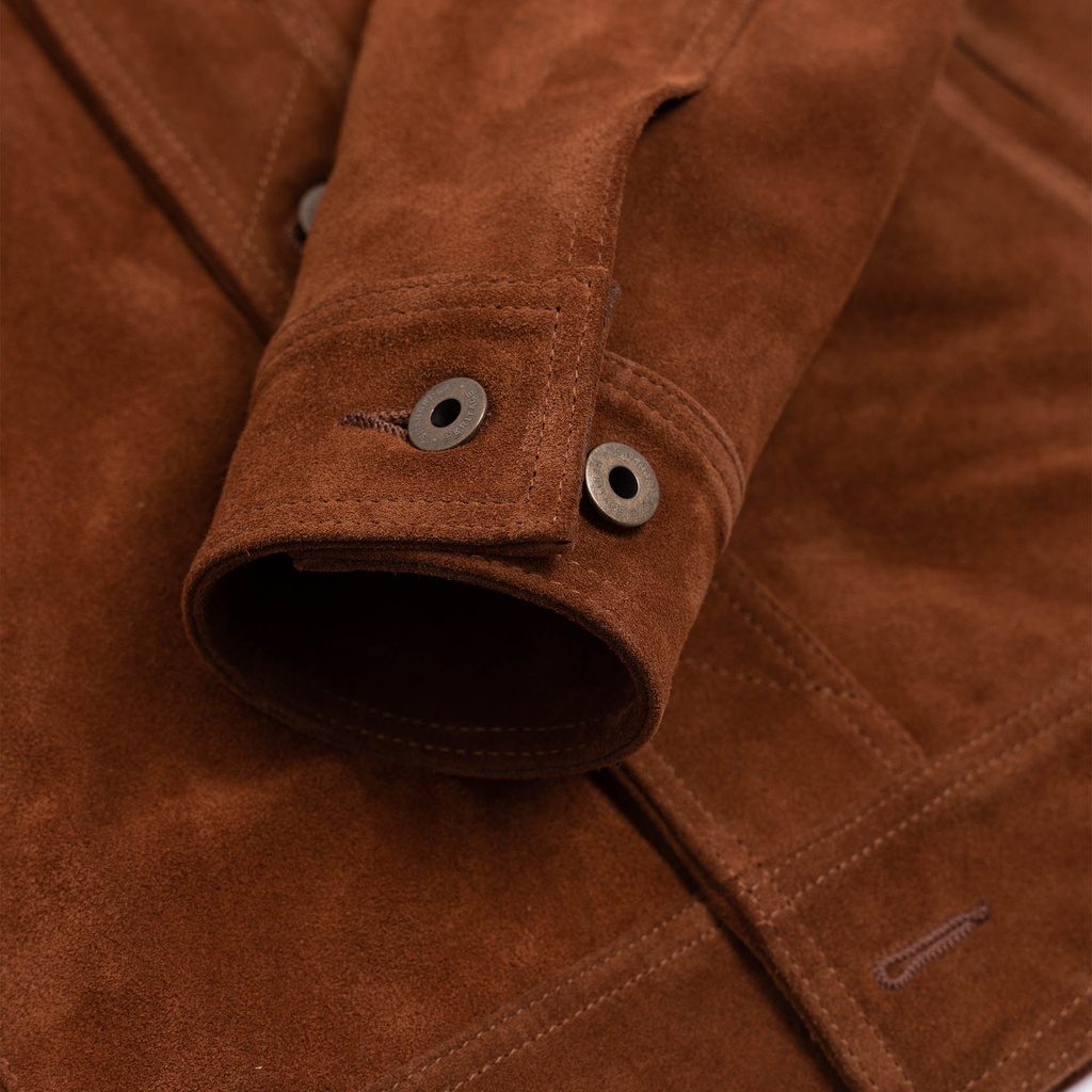 “Terracotta” Terra di Siena Suede Jacket