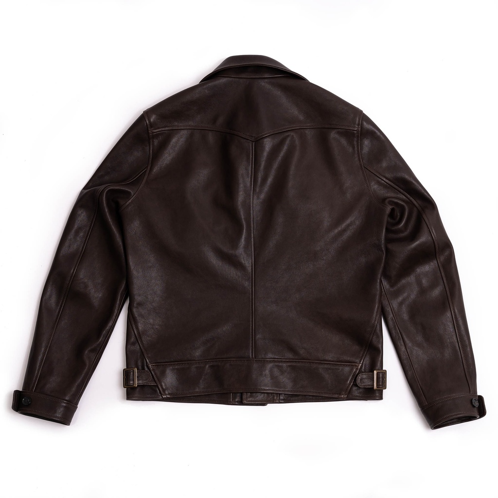 “Cossack” Testa di Moro Lambskin Leather Jacket