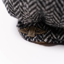 “Outlaw” Grey Herringbone 8 Panel Riders Cap