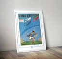 Affiche vintage rugby - Pub L'Equipe 1955
