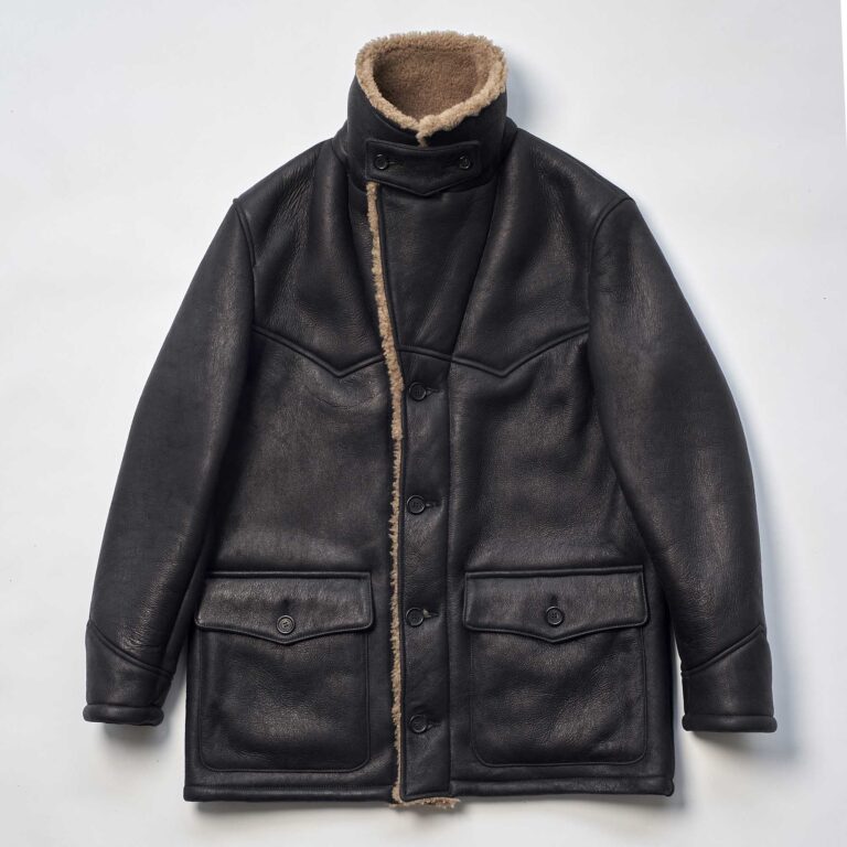 Manteau “Ranch” Vintage Black Shearling Coat