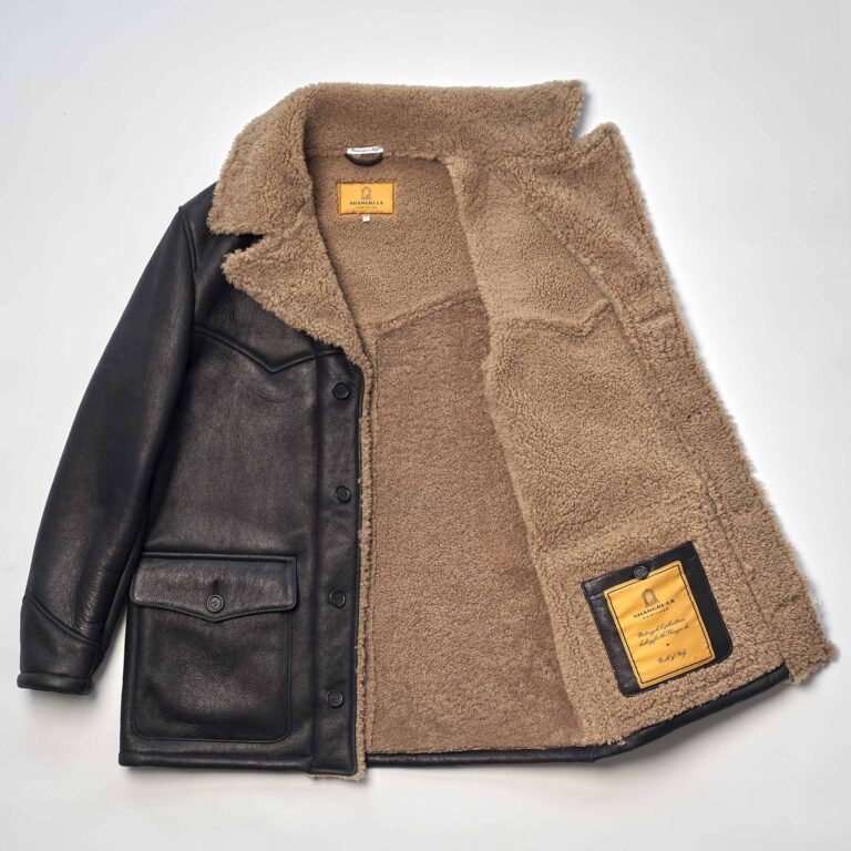 Manteau “Ranch” Vintage Black Shearling Coat
