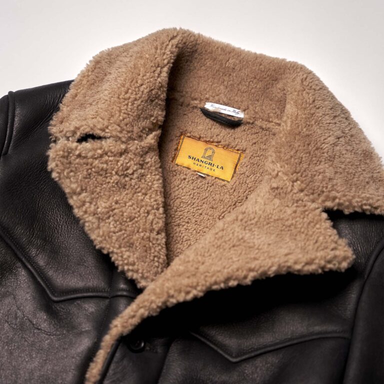 Manteau “Ranch” Vintage Black Shearling Coat