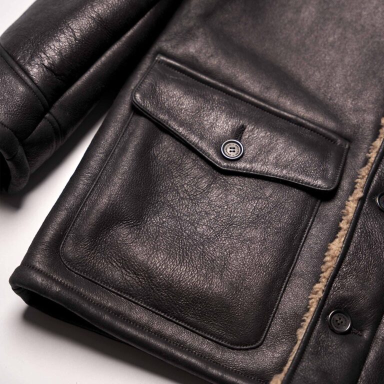 Manteau “Ranch” Vintage Black Shearling Coat