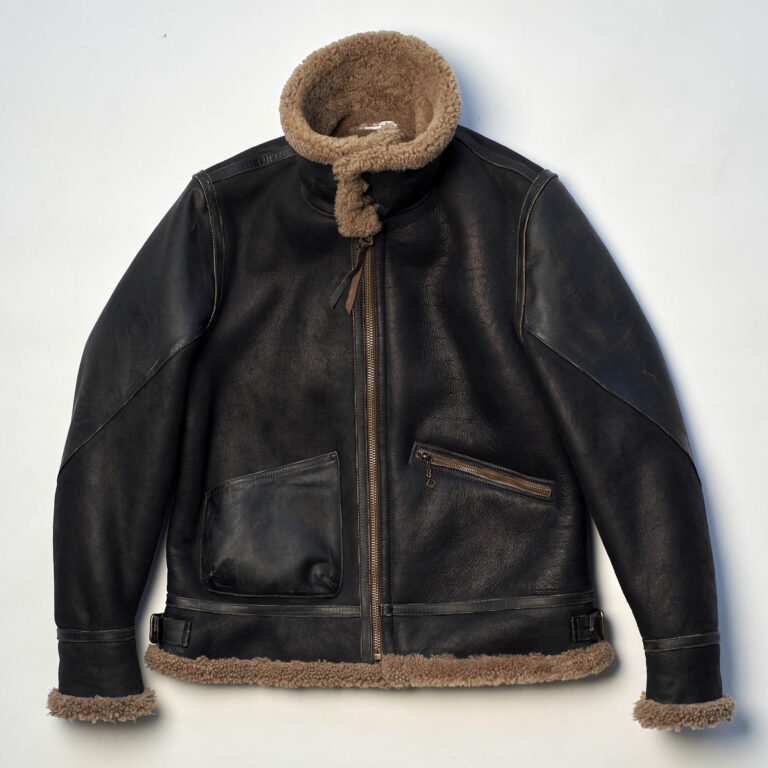 Veste &quot;“Aviatore” B-3 Vintage Black Shearling Jacket