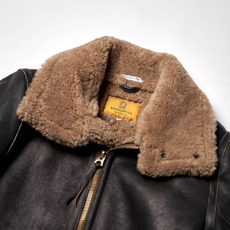 Veste &quot;“Aviatore” B-3 Vintage Black Shearling Jacket