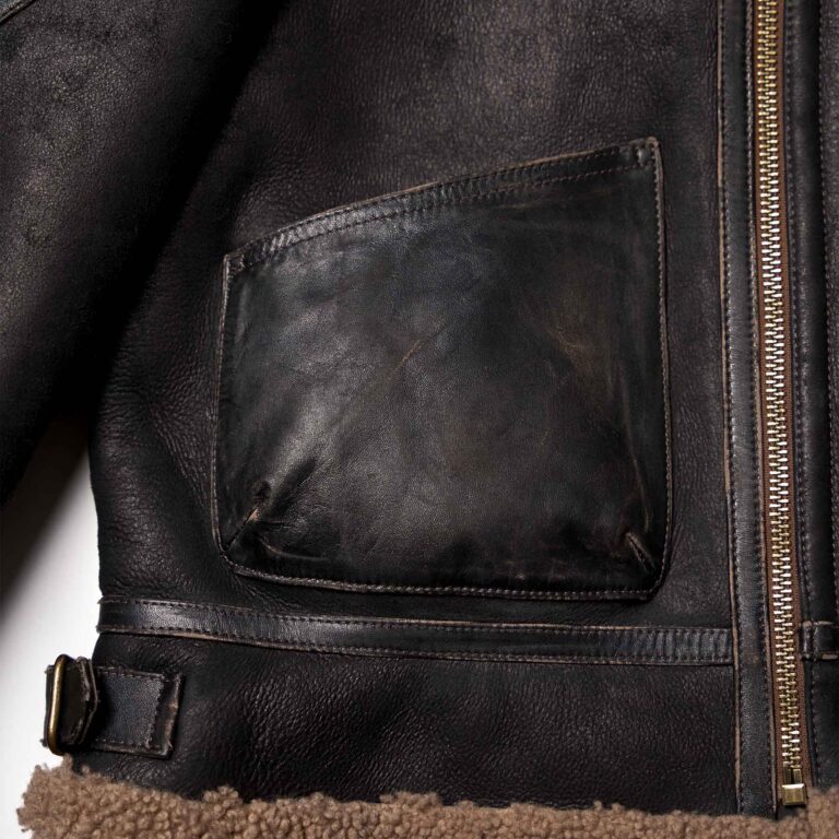Veste &quot;“Aviatore” B-3 Vintage Black Shearling Jacket