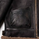 Veste &quot;“Aviatore” B-3 Vintage Black Shearling Jacket