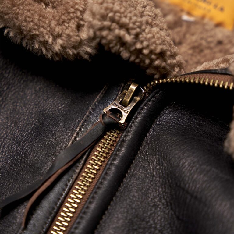 Veste &quot;“Aviatore” B-3 Vintage Black Shearling Jacket