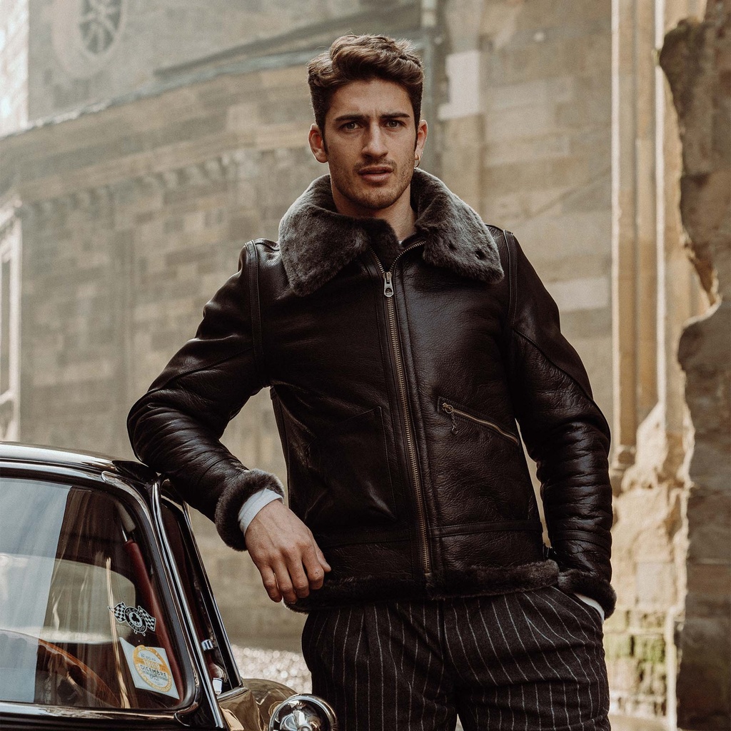Veste “Aviatore” B-3 Black Shearling Jacket