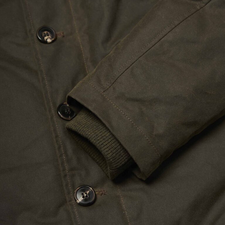 Veste &quot;“Deck” N-1 Army Green Waxed Canvas Jacket