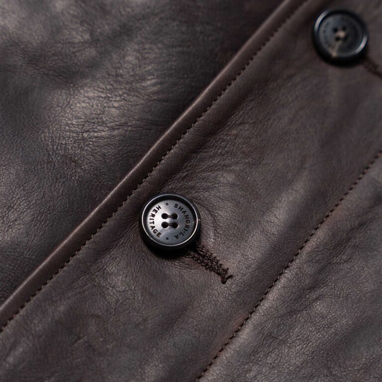 Veste &quot;“Deck” N-1 Testa di Moro Leather Jacket