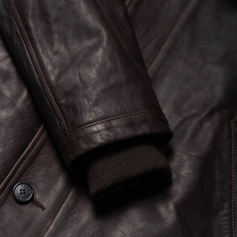 Veste &quot;“Deck” N-1 Testa di Moro Leather Jacket