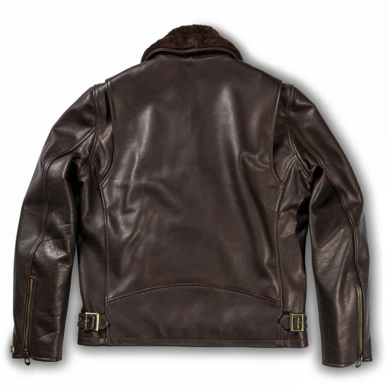 Veste “Varenne” Fur Collar Brown Leather Jacket