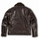 Veste “Varenne” Fur Collar Brown Leather Jacket