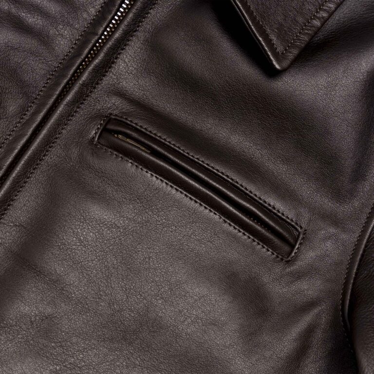 Veste “Varenne” Fur Collar Brown Leather Jacket