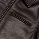 Veste “Varenne” Fur Collar Brown Leather Jacket