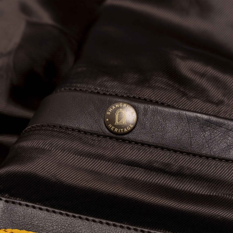 Veste “Varenne” Fur Collar Brown Leather Jacket