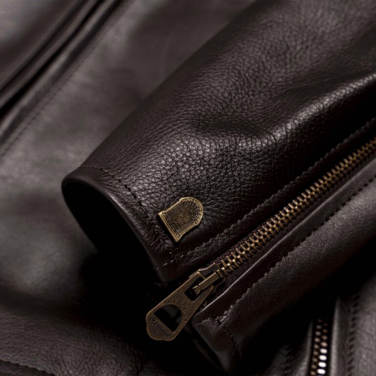 Veste “Varenne” Fur Collar Brown Leather Jacket