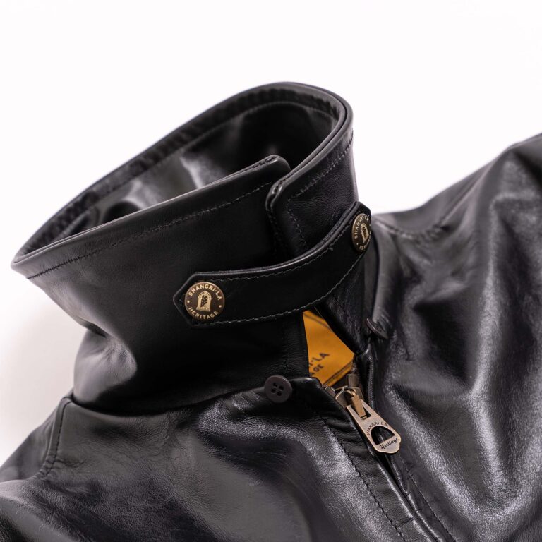 Veste &quot;Varenne&quot; Black Horsehide Leather Jacket