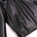 Veste &quot;Varenne&quot; Black Horsehide Leather Jacket