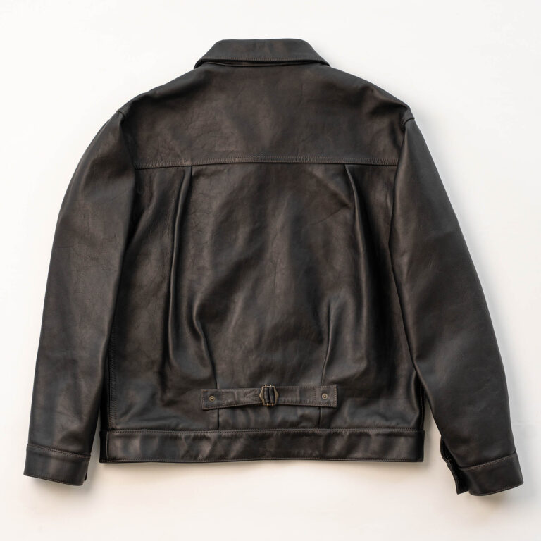 Veste “Type I” Black Tea-Core Horsehide Maryam® Leather Jacket