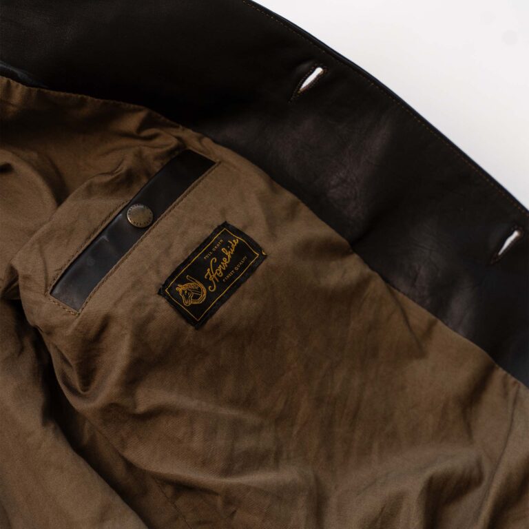 Veste “Type I” Black Tea-Core Horsehide Maryam® Leather Jacket