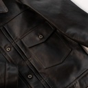 Veste “Type I” Black Tea-Core Horsehide Maryam® Leather Jacket